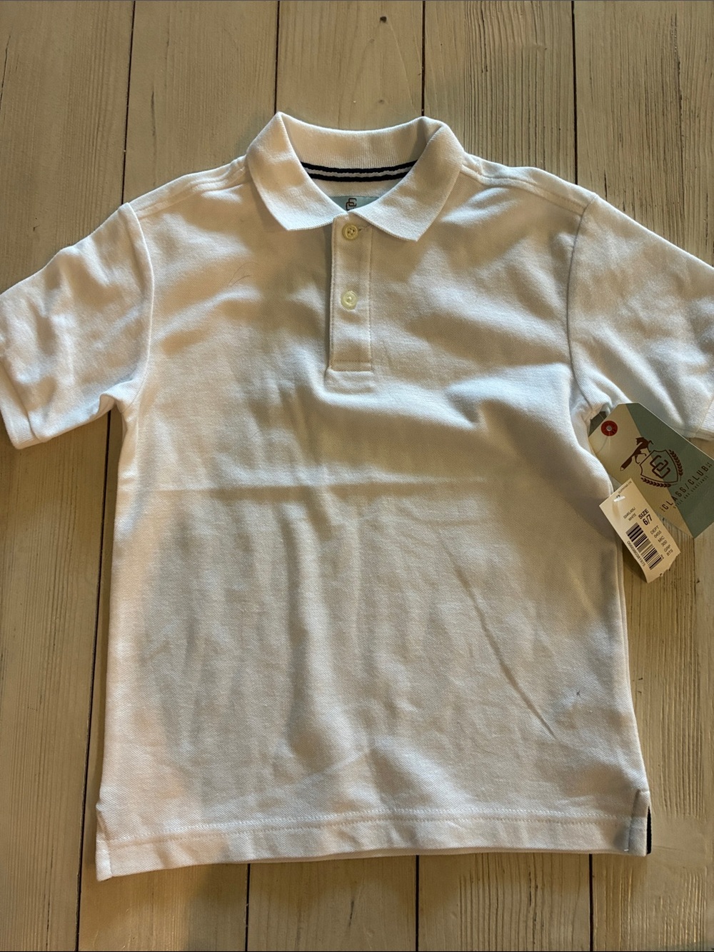 Class/Club White Polo with Subtle Black Trim